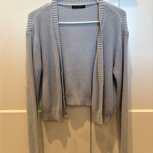 Women's Light Blue Brandy Melville Cardigan Sweater